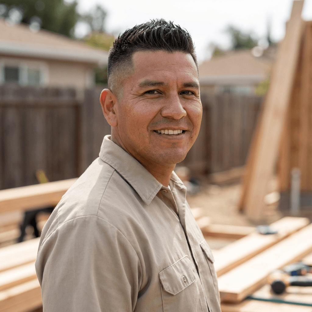Male homeowner in his early 50s with an approving expression
